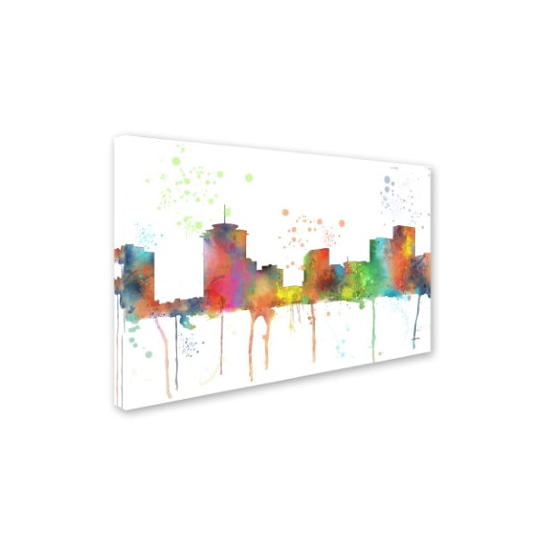 Marlene Watson 'New Orleans Louisiana Skyline Mclr-1' Canvas Art,16x24